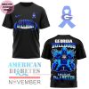 Georgia Bulldogs Tackle Diabetes Awareness Month November 3D T-Shirt – Black