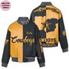 Dallas Cowboys Mix Canvas Leather 2024 Baseball Jacket
