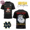 Notre Dame Fighting Irish Santa Loves Fighting Irish Christmas 3D T-Shirt