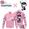 Los Angeles Dodgers x Hello Kitty 2024 World Series Champions Baseball Jacket – Pink