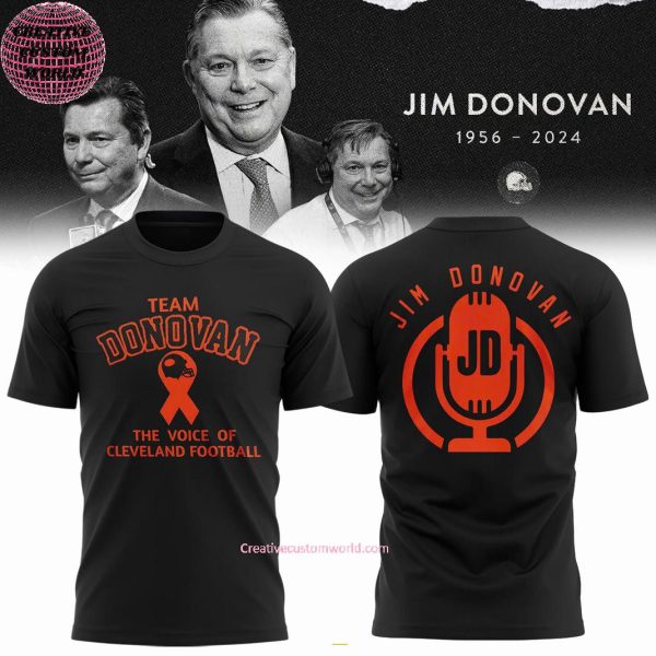 Team Jim Donovan The Voice Of Cleveland Browns Football 2024 3D T-Shirt