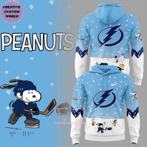 Tampa Bay Lightning x Peanuts & Snoopy Speciality For Fans Special New Hoodie Longpants Cap