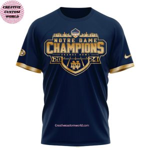 Notre Dame Football NCAA Orange Bowl Champions 2025 Limited Edition Special New 3D T Shirt 2 jpucC
