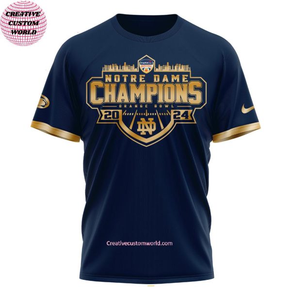 Notre Dame Football NCAA Orange Bowl Champions 2025 Limited Edition Special New 3D T-Shirt