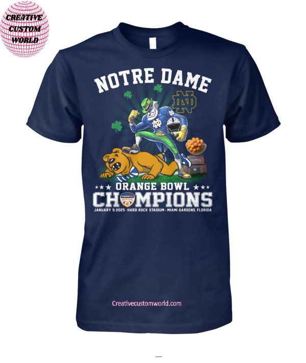 Notre Dame Fighting Irish Football Orange Bowl Champions 2025 Special New T-Shirt