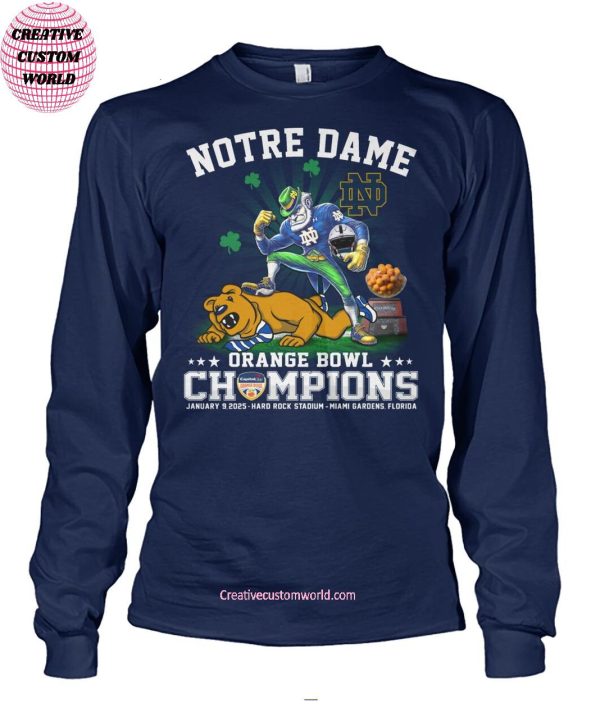 Notre Dame Fighting Irish Football Orange Bowl Champions 2025 Special New T-Shirt