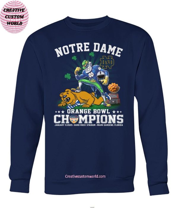 Notre Dame Fighting Irish Football Orange Bowl Champions 2025 Special New T-Shirt