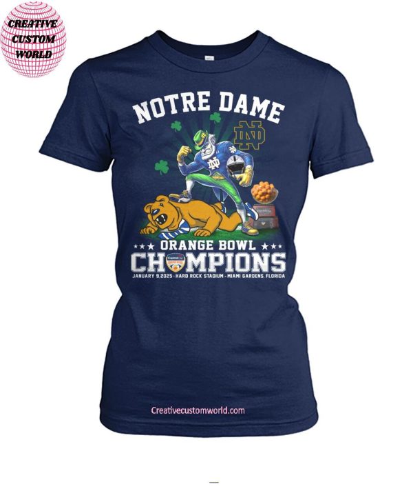 Notre Dame Fighting Irish Football Orange Bowl Champions 2025 Special New T-Shirt