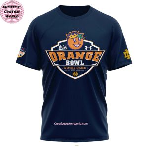 Notre Dame Football Orange Bowl Champions 2025 Navy Limited 3D T Shirt 2 suVVI