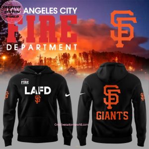 San Francisco Giants Los Angeles City Fire Department LAFD  Special New Hoodie Longpants Cap