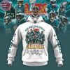 2025 Philadelphia Eagles Super Bowl LIX Champions New Edition Hoodie Longpants – White
